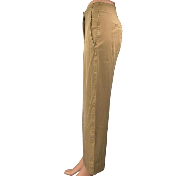 Kit and Ace Womens Beige Tan High Waist Straight Wide Leg Trousers Dress Pants 2 - Picture 2 of 5